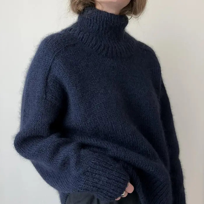 Изображение [Вяжи.ру] Свитер оверсайз спицами сверху Great Lakes (2025)