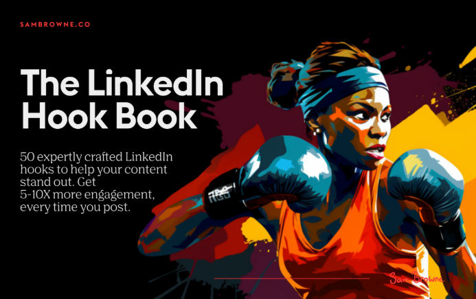 Изображение [Сэм Браун] 50 убойных хуков для LinkedIn, которые дают просмотры и клиентов (2025)