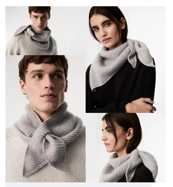 Изображение [Вяжи.ру] Платок-унисекс полупатентной резинкой Sailor Scarf (2025)